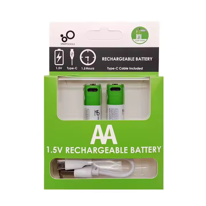 AA Type-C 1.5V Rechargeable Battery - 4 piece - Image 2
